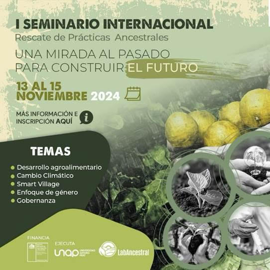 Afiche del I Seminario Internacional con sus temas