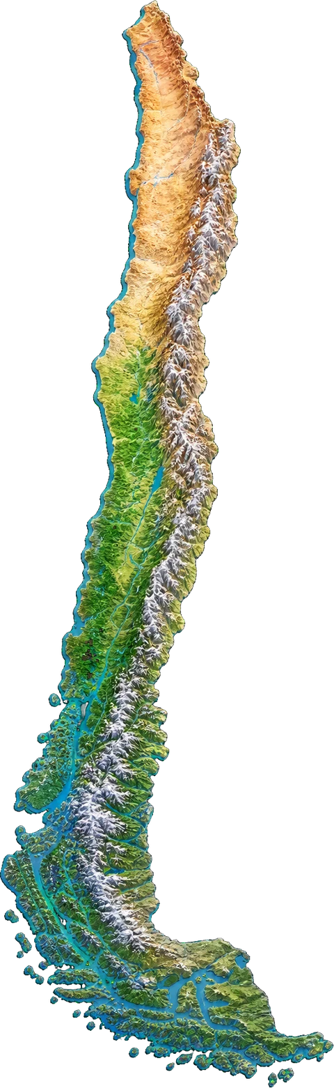 Mapa físico de Chile